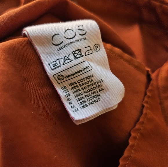 COS Deep Red Button Down Shirt - Picture 4 of 4